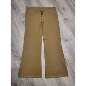 To The Max Pants Womens Size XL Beige Athleisure Wide Leg Flat Front